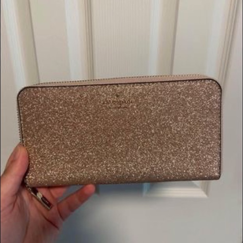 Kate Spade Rose Gold Glitter Wallet
